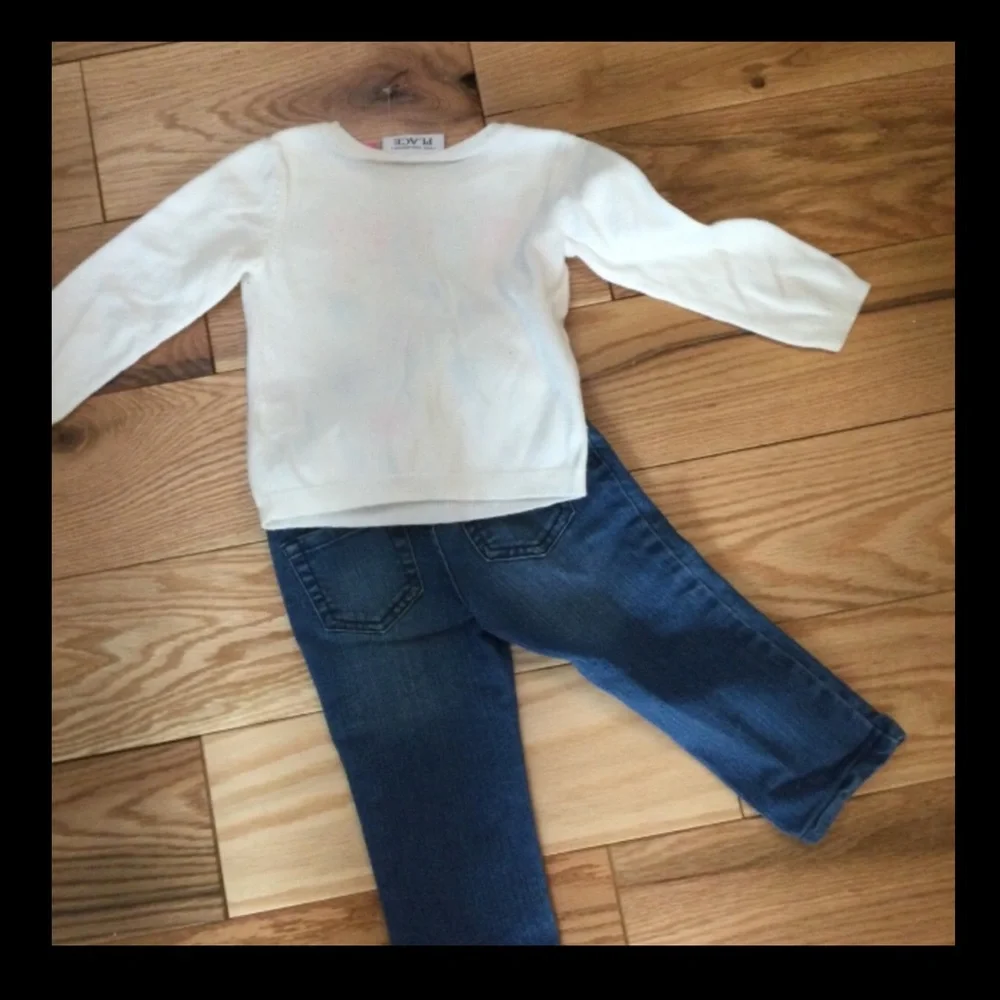 Heart Sweater and Jeans Outfit